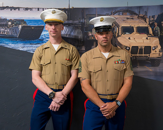 Marine Officers on USS Kearsarge