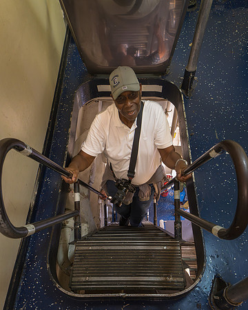 Climbing to the Bridge - USS Kearsarge